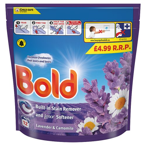 Bold Liquid Pod Lavender & Chamomile PM £4.99 12s pack shot