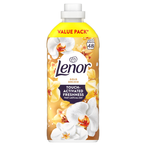 Lenor Fabric Enhancers Liquid Gold Orchid 48s 1.48Ltr pack shot