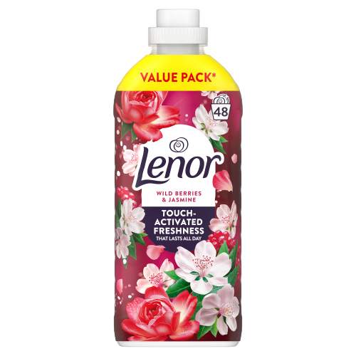 Lenor Fabric Enhancers Liquid Wild Berries & Jasmine 48s 1.48Ltr pack shot