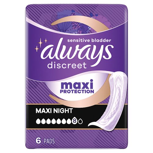 Always Discreet Sensitive Bladder Ultra Night 6pk (HS) pack shot
