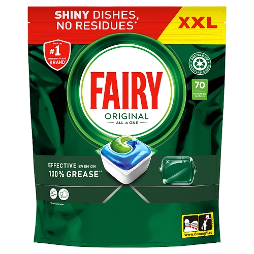 Fairy Original All in One Dishwasher Tablets 70s pack shot
