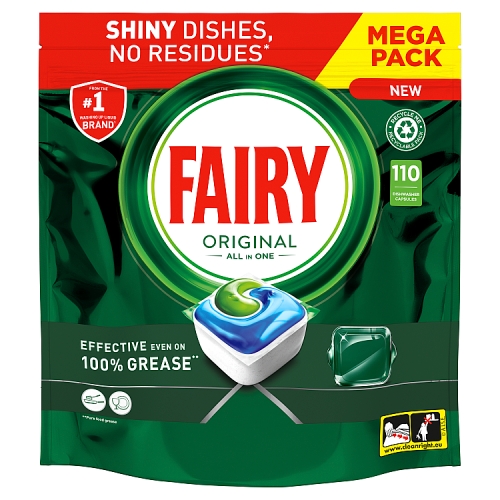 Fairy Original All in One Dishwasher Tablets 110s pack shot