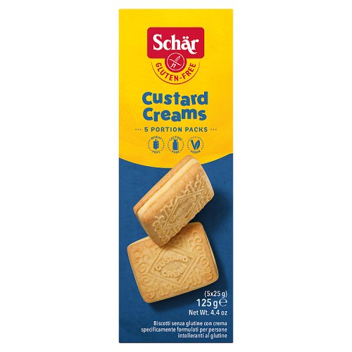 Schar Custard Creams Gluten Free 125g pack shot