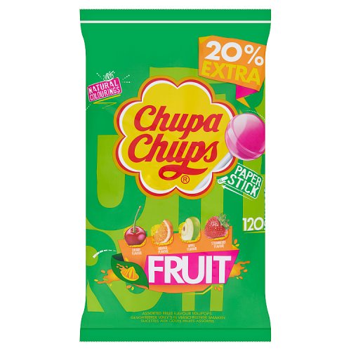 Chupa Chups Refill Bag Fruit 20% Free 120s 1.44kg pack shot
