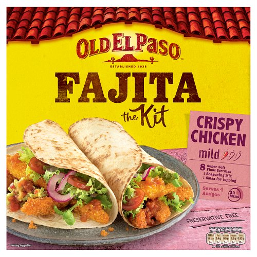 Old El Paso Crispy Chicken Fajita Kit 555g pack shot