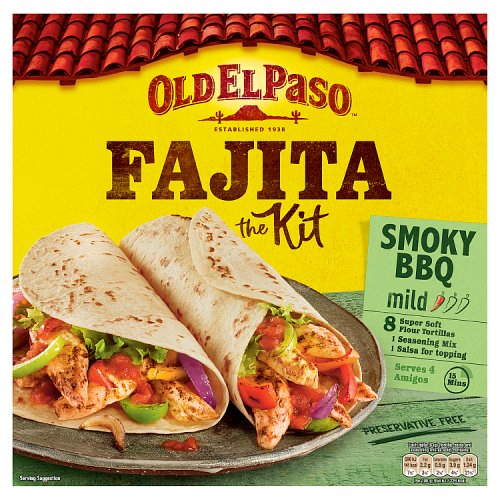 Old El Paso BBQ Fajita Kit 500g pack shot