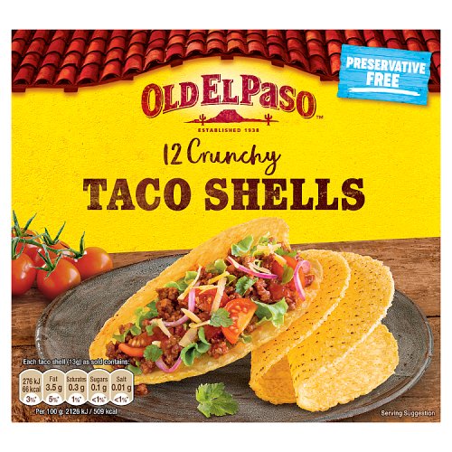Old El Paso Taco Shells 156g pack shot