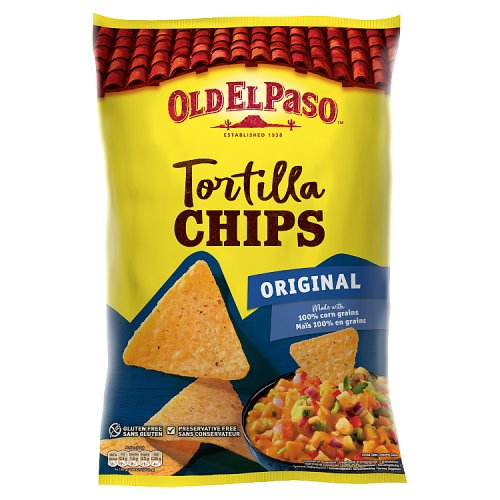 Old El Paso Tortilla Chip Salted 185g pack shot