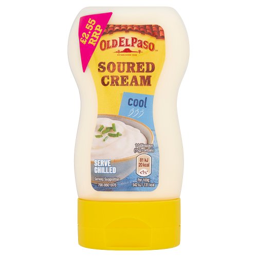 Old El Paso Squeezy Sour Cream PM £2.55 230g pack shot