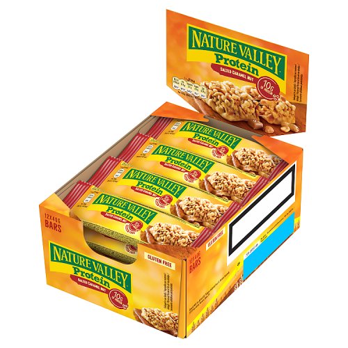Nature Valley Protein Bar Salted Caramel Box 40g pack shot