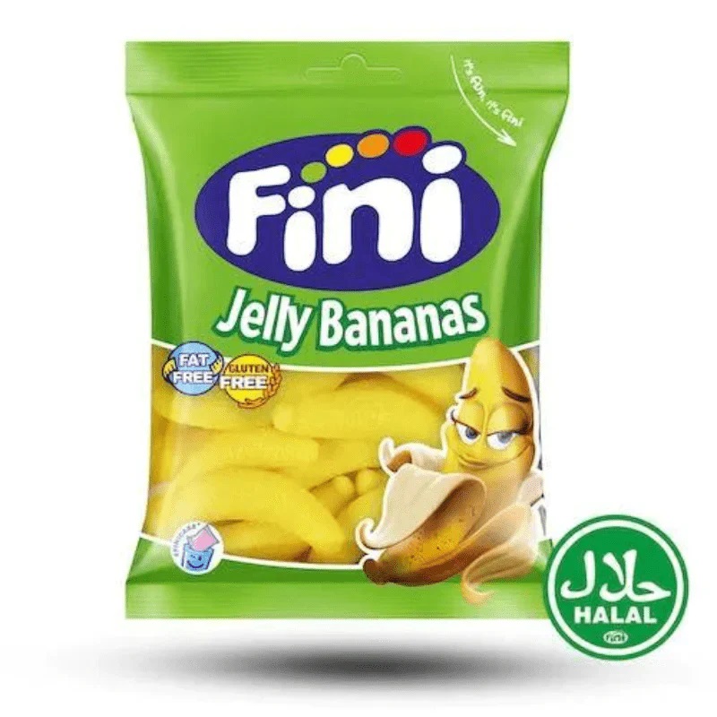 Fini Halal Jelly Bananas 75g pack shot