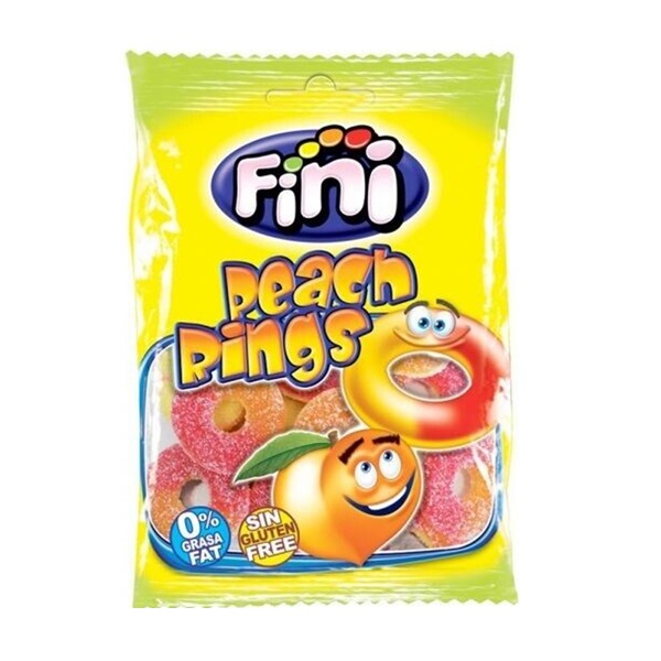 Fini Hala Fizzy Peach Rings 75g pack shot