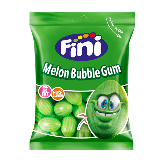 Fini Halal Melon Bubble Gum 75g pack shot