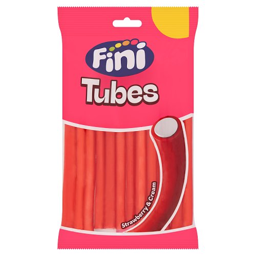 Fini Strawberry Tubes Bag PM £1.25 140g pack shot