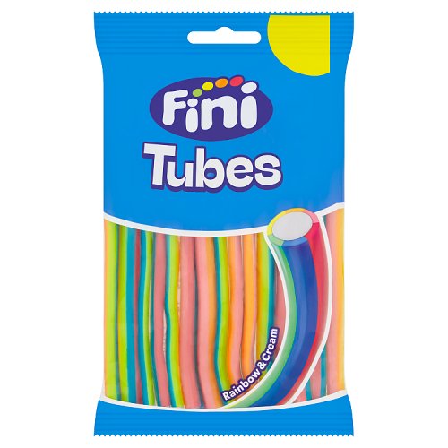Fini Rainbow Tubes & Cream Bag PM £1.25 140g pack shot
