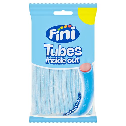 Fini Smooth Raspberry Tubes PM £1.25 140g pack shot