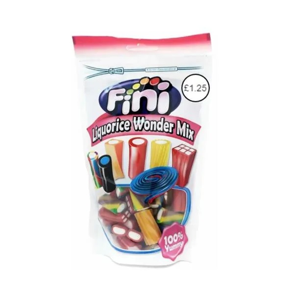 Fini Liǫuorice Wonder Mix PM £1.25 140g pack shot