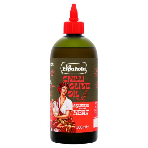 La Espanola Chilli Olive Oil Squeezy Bottle 500ml pack shot