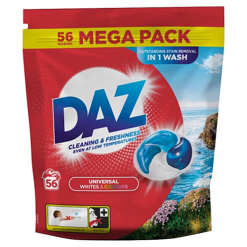 Daz All in One Laundry Pods 56 Washes pack shot