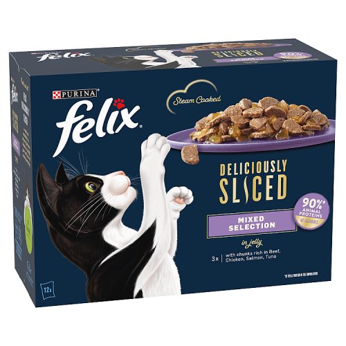 Felix Deliciously Sliced Mixed Selection In Jelly (12 x 85g) pack shot