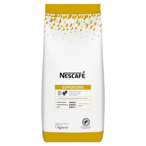 Nescafe Superiore Whole Roasted Beans Coffee 1kg pack shot