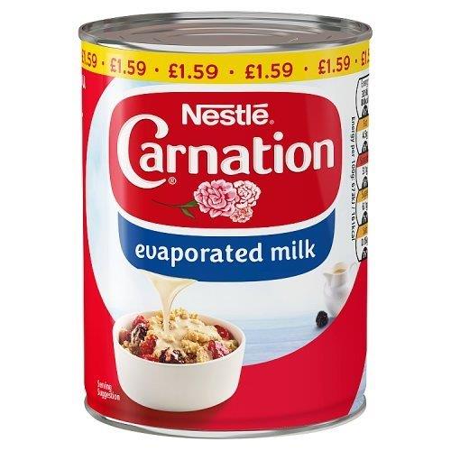Nestle Carnation Evaporated Milk PM £1.59 410g pack shot