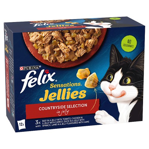 Felix Sensations Jellies Countryside Selection In Jelly (12 x 85g) pack shot