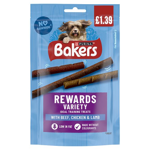 Bakers Rewards Variety Treats PM £1.39 100g pack shot