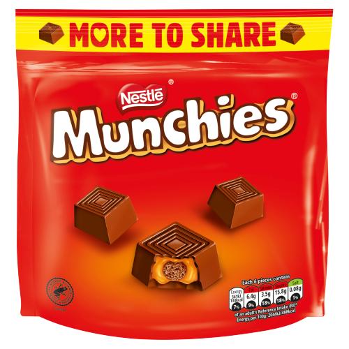 Munchies Milk Chocolate Share Bag 194g pack shot