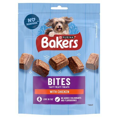 Bakers Bites Chicken Dog Treats 130g pack shot