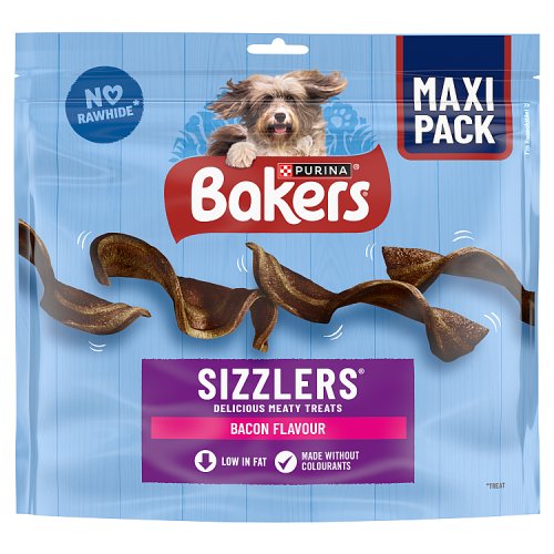 Bakers Sizzlers Bacon and Cheese Dog Treats 315g pack shot
