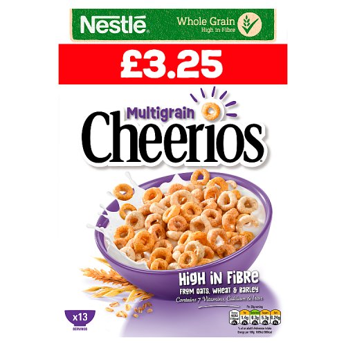 Nestle Cheerios Multigrain 390g PM £3.25 pack shot