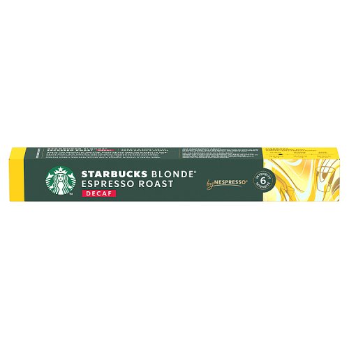 Starbucks Nespresso Blonde Roast Decaf 10s 55g pack shot