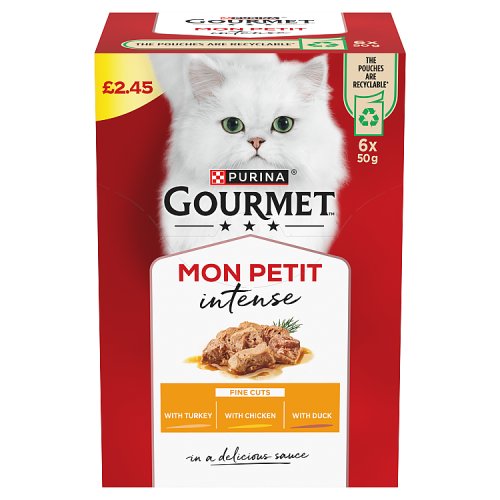 Gourmet Mon Petit Pouches Chicken PM £2.45 (6 x 50g) pack shot