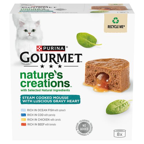 Gourmet Natures Creations Gravy Heart Chicken Ocean Fish (8 x85g) pack shot
