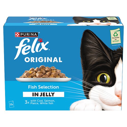 Felix Original Fish Selection In Jelly (12 x 85g) pack shot