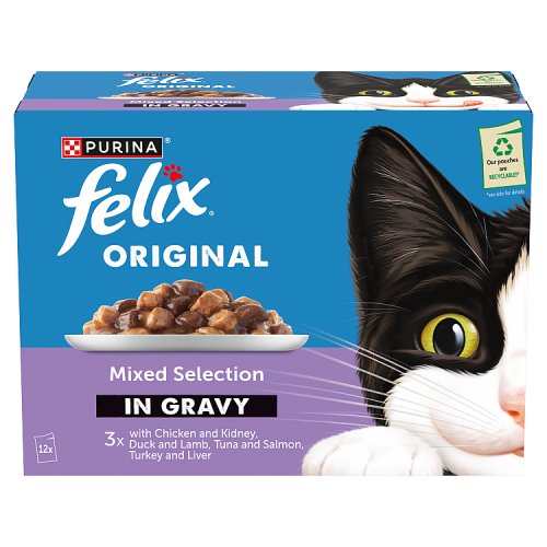 Felix Original Mixed Selection In Gravy (12 x 85g) pack shot