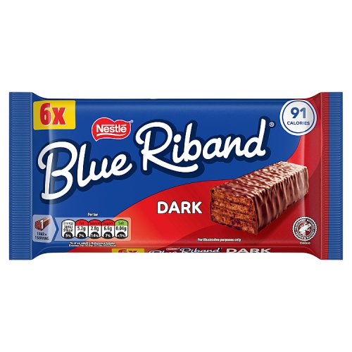 Blue Riband Dark 6pk (6 x 17.5g) pack shot