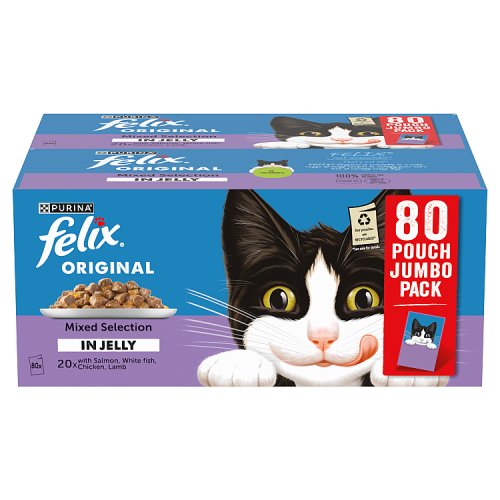 Felix Original Mixed Selection In Jelly (80 x 85g) pack shot