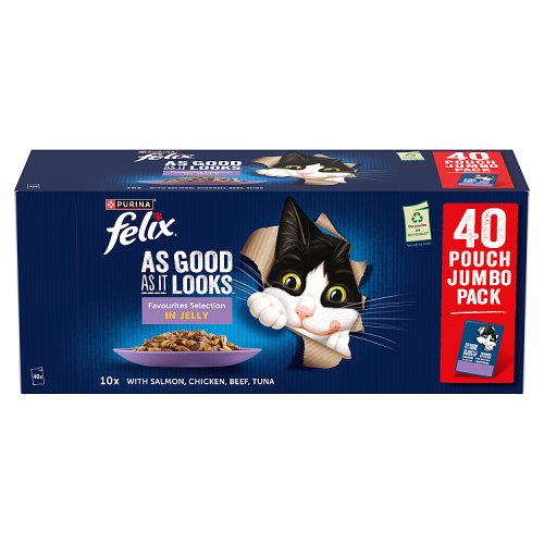 Felix Favourites Selection In Jelly (40 x 85g) pack shot