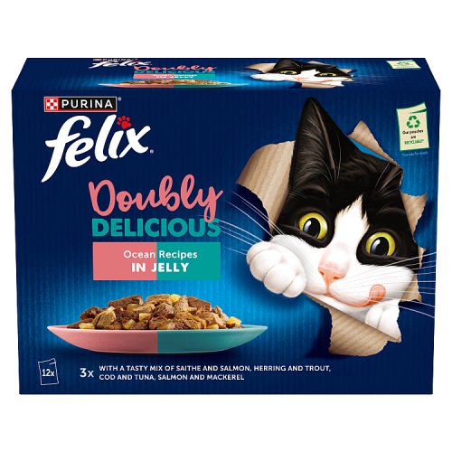 Felix Doubly Delicious Ocean Recipes In Jelly (12 x 85g) pack shot