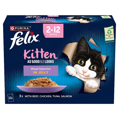 Felix Kitten Mixed Selection In Jelly (12 x 85g) pack shot