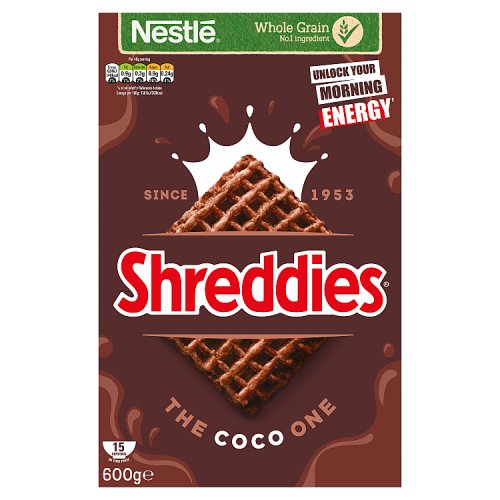 Shreddies The Coco One Cereals 600g pack shot