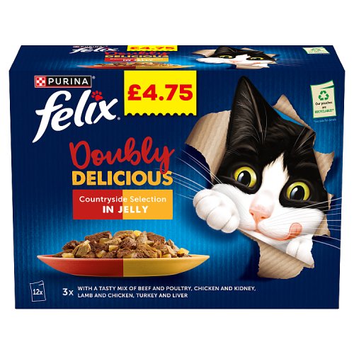 Felix Delicious Country Jelly Mixed PM £4.75 (12 x 85g) pack shot