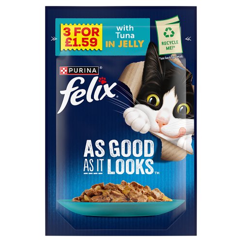 Felix Tuna In Jelly Pouch PM £1.59 85g pack shot
