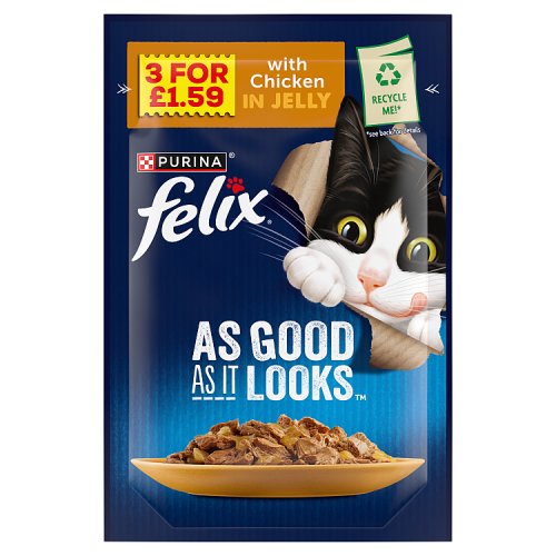 Felix Chicken In Jelly Pouch £1.59 85g pack shot