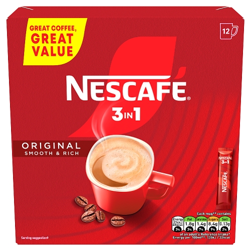 Nescafe Original 3in1 12pk (12 x 16g) pack shot