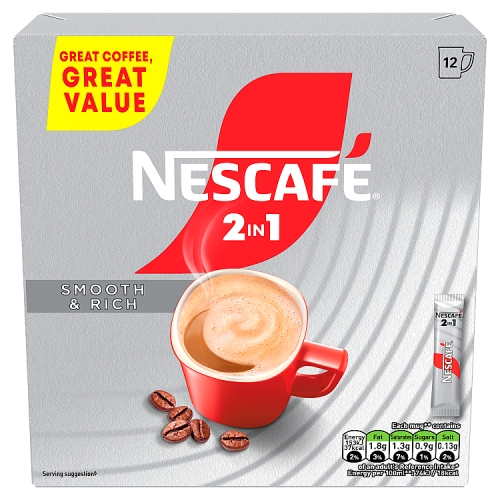 Nescafe Original 2in1 12pk (12 x 9g) pack shot