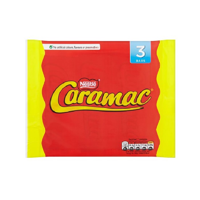 Caramac Bar 3pk (3 x 30g) pack shot