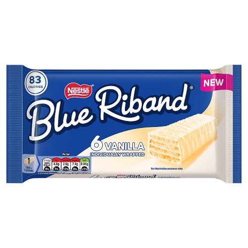 Blue Riband White Vanila 6pk (6 x15g) pack shot